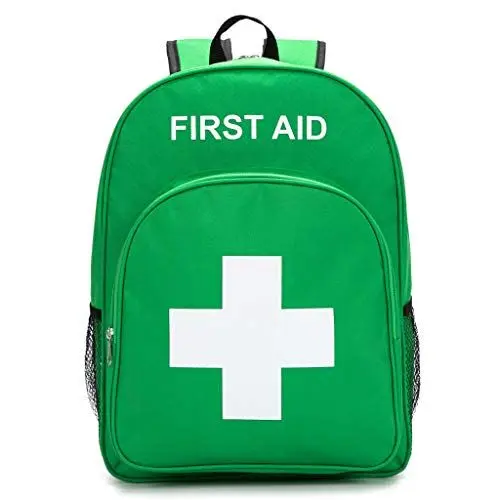 Produktbild: Jipemtra Red Emergency Bag First Aid Backpack Empty Medical First Aid Bag Treatment First Responder Trauma Bag for Hiking Outdoors Travel Camping Daycare (Green bb)