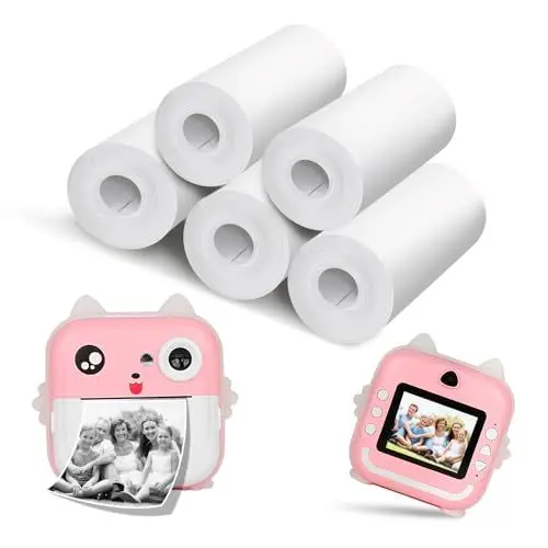 Produktbild: Jirmerp 5 Rollen Ersatz-Thermopapier für Kinderkamera Druckpapier für Kinderkamera, kompatibel mit den meisten Sofortdruckkameras für Kinder