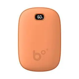 Produktbild: JISULIFE Handwärmer, Elektrisch Wiederaufladbar Tragbare Taschenwärmer/Powerbank, USB Handwärmer mit LED-Anzeige, Handwärmer Elektrisch Klein für Draußen Skifahren Golf Camping warme Geschenke-Orange