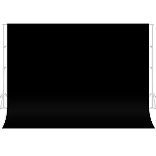 Produktbild: jiuzcare 1,5 * 2,1M Fotostudio Hintergrund Schwarz Fotografie Hintergrund Set Photo Studio Foto Hintergrund Schwarz Hintergrund Fotohintergrund Schwarz Stoff Faltbare schwarz Screen Blackscreen Stoff