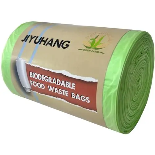 Produktbild: Jiyuhang Biomüllbeutel 5 Liter 80 Stück, Kompostierbare Müllbeutel Abbaubar Maisstärke Material, Müllsäcke für Küche, Büro, Wohnzimmer (Hellgrün,1.2GAL/40x45 cm)
