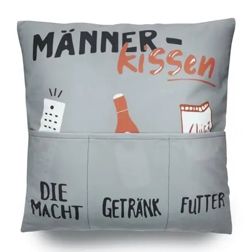 Produktbild: JIZZU Originelles Dekokissen Kissen 45 x 45cm, Kissenbezug mit 3 Taschen, Sofa Zierkissenbezug-EINSÄTZE SIND Nicht INBEGRIFFEN