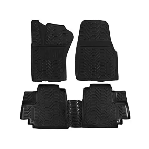Produktbild: J&J AUTOMOTIVE | 3D Automatten Gummi Matten Gummifußmatten TPE Passend Für W163 1998-2005, Schwarz, Anti-Rutsch, Allwetter, 4-Tlg, Hohes Rand
