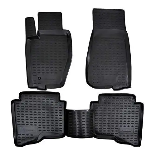 Produktbild: J&J AUTOMOTIVE | 3D Design Gummimatten Gummifußmatten Für Grand Cherokee 2005-2010, Schwarz, Anti-Rutsch, Ohne Geruch, Allwetter, Rand 3cm, 4-Teilig