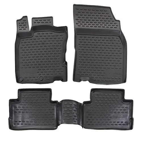 Produktbild: J&J AUTOMOTIVE | 3D Design Gummimatten Gummifußmatten Für Qashqai J11 2014-2021, Schwarz, Anti-Rutsch, Ohne Geruch, Allwetter, Rand 3cm, 4-Teilig