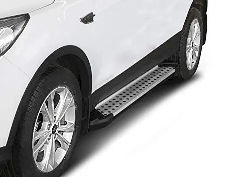 Produktbild: J&J AUTOMOTIVE | Advanced Rival Trittbretter, Einstiegsleisten mit Abe Passend Für Kuga 2013-2019 OEM Produkt, 1 Set Trittbretter (L+R), Alu/Silber
