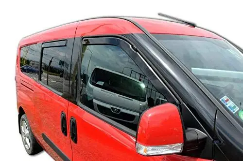 Produktbild: J&J AUTOMOTIVE | Windabweiser Passend Für DOO 2, 5-Türer ab 2010, Heko Regenabweiser, Getönt, Set 4-Teilig, Vorne, Hinten, Aerodynamisch