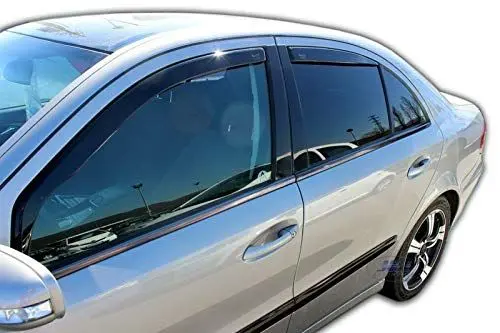 Produktbild: J&J AUTOMOTIVE | Windabweiser Passend Für E-Klasse W211 Limousine 2002-2008, Heko Regenabweiser, Getönt, Set 4-Teilig, Vorne, Hinten, Aerodynamisch