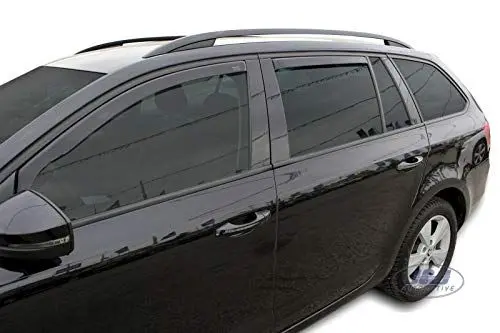 Produktbild: J&J AUTOMOTIVE | Windabweiser Passend Für Octavia III, 3 2013-2020 5-Türer Kombi, Heko Regenabweiser, Getönt, 4-TLG, Vorne, Hinten, Aerodynamisch