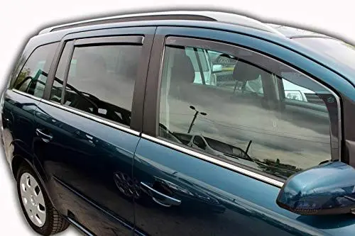 Produktbild: J&J AUTOMOTIVE | Windabweiser Passend Für Zafira B 2005-2010, Heko Regenabweiser, Getönt, Set 4-Teilig, Vorne und Hinten, Aerodynamisch