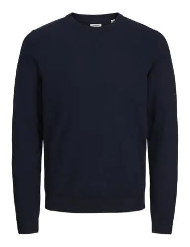 Produktbild: JJ REBEL Herren JREBCALLUM Knit Crew Neck NOOS Strickpullover, Navy Blazer, S
