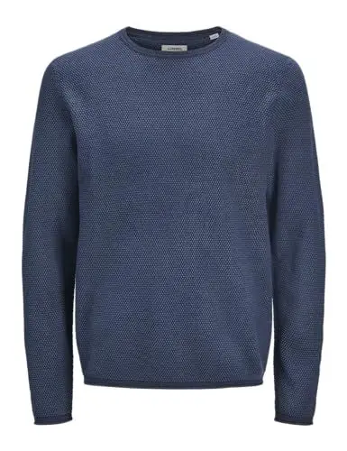 Produktbild: JJ REBEL Herren Jrebfrank Knit Crew Neck, Mood Indigo, Small