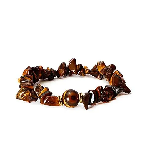 Produktbild: JJDreams Edelstein Armband Damen Tigeraugen Splitterarmband Yoga Armband Kristall Armband