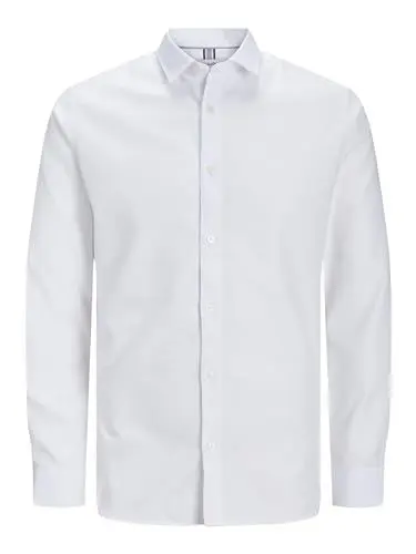 Produktbild: JACK & JONES Herren Jjeharvey Shirt Ls Noos 12248522,Weiß,XL