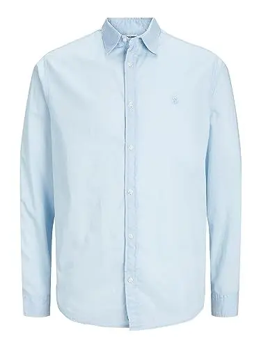Produktbild: JACK & JONES Herren Jjepaulos Shirt Ls Sn Jeanshose 12248846,Windsurfer,L