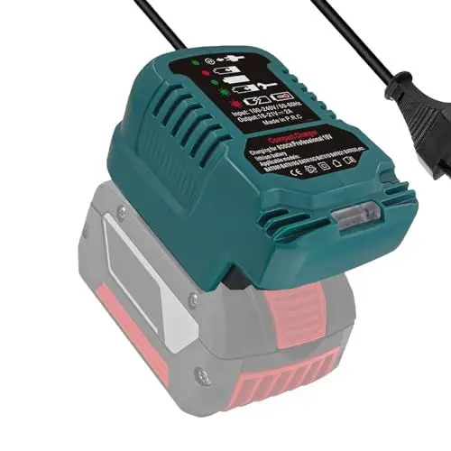 Produktbild: JJXNDO Akku Ladegerät Ersatz für Bosch Professional 18V System Akku GBA Ladegerät GAL kompatibel mit für Bosch 18 Volt Akku BAT607 BAT614 BAT614G BAT622 BAT609 BAT618