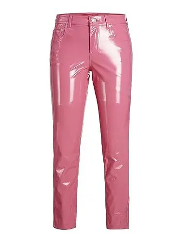Produktbild: JJXX Damen JXBERLIN Slim HW Faux Leather Pants SN Hose, Carmine Rose/Detail:Shiny, S