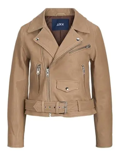 Produktbild: JJXX Damen Jxholly Leather Jkt Noos Bikerjacke, Incense, S EU