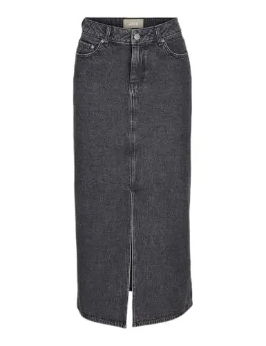 Produktbild: JJXX Damen Jxaura Long Mw Denim Skirt Aw DNM Sn Jeansrock, Grey Denim, XL EU