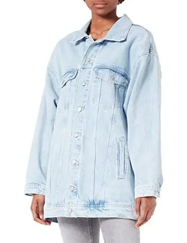 Produktbild: JJXX Women's JXALISON Oversized Long Jacket CR503 NOO, Light Blue Denim, L