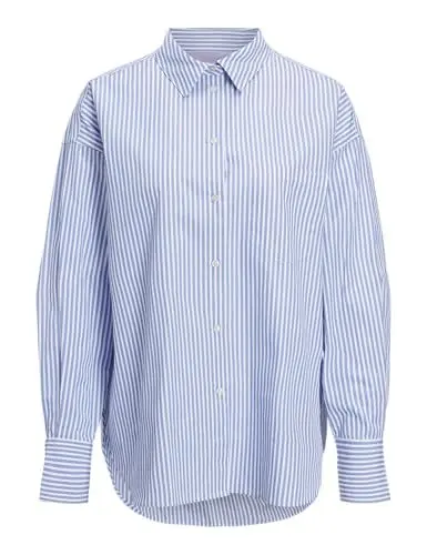Produktbild: JJXX Women's JXJAMIE LS Relaxed POPLIN Shirt NOOS Hemdbluse, Navy Blazer/Stripes:Stripes, S