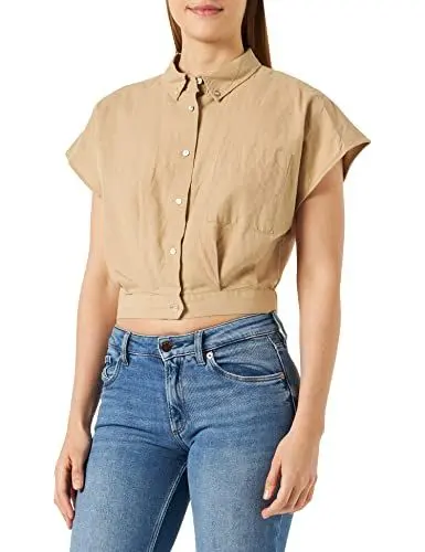 Produktbild: JJXX Women's JXPENNY Linen SL Shirt WVN LN Hemdbluse, Incense, M
