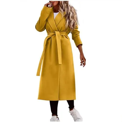 Produktbild: JKJFJKA Damen-Mäntel Herbstjacken Für Damen Herbstmäntel Langer Regenmantel Mantel Damen Lang Mantel Damen Lang Damen-Jacken Winter Daunenjacken & Parkas Für Damen Damen Mantel Winter Mantel Damen