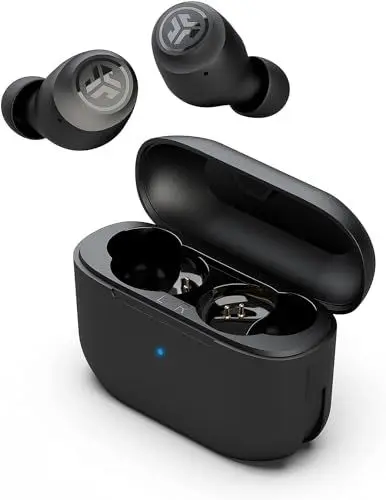 Produktbild: JLab Go Air Pop In Ear Kopfhörer kabellos Bluetooth, True Wireless Kopfhörer, 32+ Std Headphones, kabellose Ohrhörer, Earbuds mit Mikrofon, USB Ladebox, Dual Connect, EQ3 Sound, Schwarz