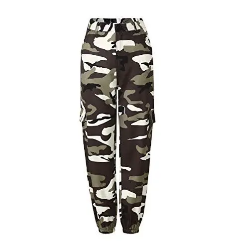 Produktbild: JLTPH Damen Camouflage Hose Trainingshose Sport Camo Cargo Hosen Outdoor Casual Lose Harem Hosen Jeans Jogginghose Sporthose