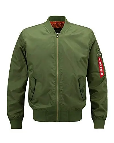 Produktbild: JLTPH Herren Bomberjacke mit Reißverschluss Fliegerjacke Militär Freizeitjacke Sportjacke Blouson Übergröße