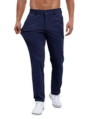Produktbild: JMIERR Herren-Golfhosen 2024 Sommer Stretch-Jogginghose mit Taschen Men Casual Golf Pants Blau 2XL