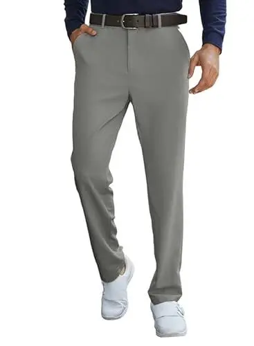 Produktbild: JMIERR Herren Golf Hosen Stretch Golfhose Sommer Sport Trousers Slim fit Stretch Lang Chino Pants mit 5 Taschen Grau M