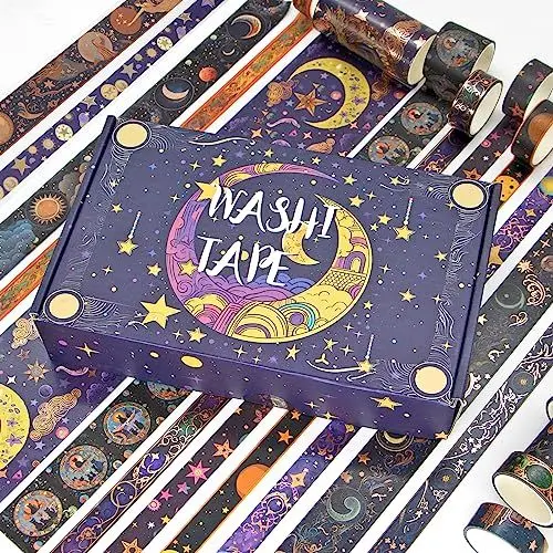 Produktbild: Jniseger Washi Tape Set 29 Rollen, Magic Themed Dekorative Papierbänder für Journaling, Scrapbooking Zubehör, Planer, DIY Handwerk, Geschenkverpackung