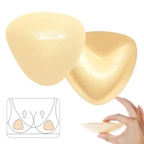 Produktbild: JOAAZAR Push Up Pads, Klebe Push up Pads, Pushpads Doppelseitig Klebende Pushup Nippelcover, BH Pads Selbstklebende Nippel Cover, Wiederverwendbar & Waschbar Nippli Pads, 2In1 Pushpads（Beige）