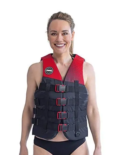 Produktbild: Jobe 50N 4-Schnalle Wassersport Waterski Jetski Wakeboarding Sicherheitsweste - Top - Rot - Leicht - Unisex