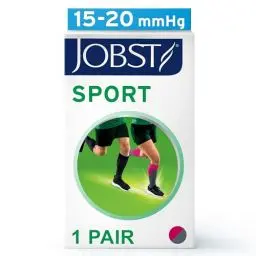 Produktbild: JOBST Sport Laufstrümpfe - Sportkompression für Damen und Herren - hilft, die Durchblutung zu verbessern - weich, leicht und atmungsaktiv, Pink, L