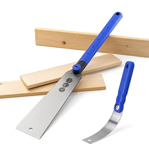 Produktbild: JOBUKAM Japansäge Set (DÜBELSÄGE INKL.)- Hochwertige Japan Zugsäge Ryoba 240mm - Japanische Säge als Astsäge, Feinsäge Holz, Fuchsschwanz Säge, Holzsäge Handsäge Holz - Holzwerkzeug