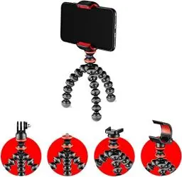 Produktbild: JOBY GorillaPod Starter Kit, Vielseitiges Flexibles Mini-Stativ mit Universeller Smartphone-Klemme, GoPro-Halterung, Taschenlampenhalterung, Schnellwechselplatte, Universell Kompatibel, FIFA WM-Spiele