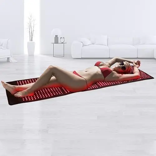 Produktbild: JOBYNA Infrarottherapie & Rotlichttherapie zur Schmerz, 660nm & 850nm LED Red Light Therapy, Rotlichtlampe Infrarotlampe mit Timer, 3 Temperatur Tiefentherapie (170 * 40cm)