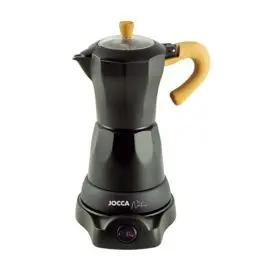 Produktbild: Jocca - Elektrische italienische Kaffeemaschine der Linie Nature | 6 Tassen | Kabelloser Krug | elektrischer Boden | 360° drehbar | Krug mit Kühlgriff | Automatische Abschaltung | Warmhalte| Scharwz