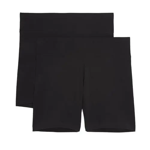 Produktbild: Jockey Damen 2 Pack 5'' Active Bike Lässige Shorts, Tiefschwarz/Tiefschwarz, Groß