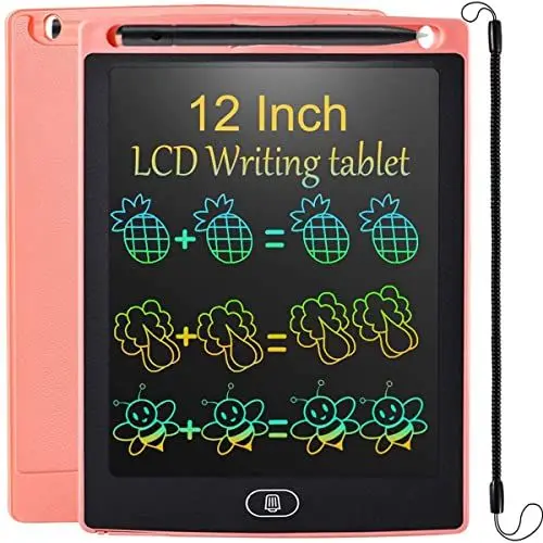 Produktbild: JOEAIS LCD Schreibtablett, 30,5 cm (12 Zoll), gegen Herunterfallen, digitales Zeichenbrett, Grafiktablett, geeignet für Kinder, Geschenk für Jungen und Mädchen (Rosa)