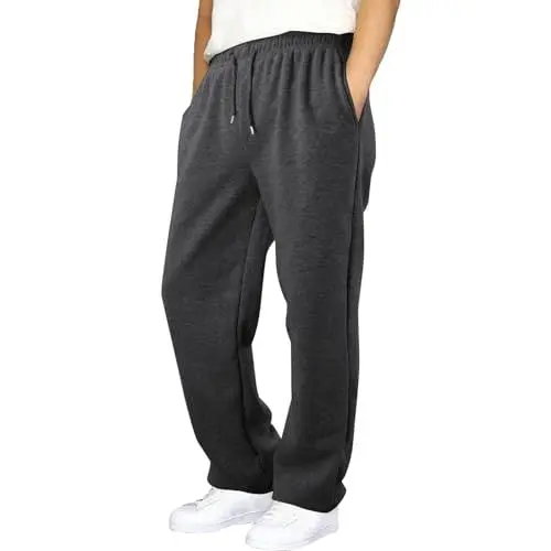 Produktbild: Jogging Hosen M?Nner Jogginghose Herren Baumwolle Warm Arbeitshose Herren Stretch Wide Leg Jogginghose Jogging Hosen Sport Kleidung Baggy Jogginganzug Herren Kleidung Stylisch Sporthose Lang Grau L