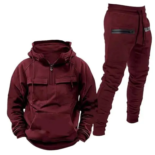 Produktbild: Jogginganzug Herren Set Lang Trainingsanzug Tracksuit Oversized Activewear Sweatsuits Zweiteiliger Streetwear 2-Teilig Jogginghose Herren Extra Lang Outfit Herren stylisch Tracksuit Baggy Herren