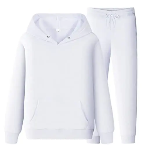 Produktbild: Jogginganzug Herren Sportbekleidung Herren Mit Kapuze Langarm Jogginganzug Klassisch Sportanzug Hausanzug männer Trainingshose Herren lang weites Bein Baumwolle Hausanzug Herren Baumwolle ohne Kapuze