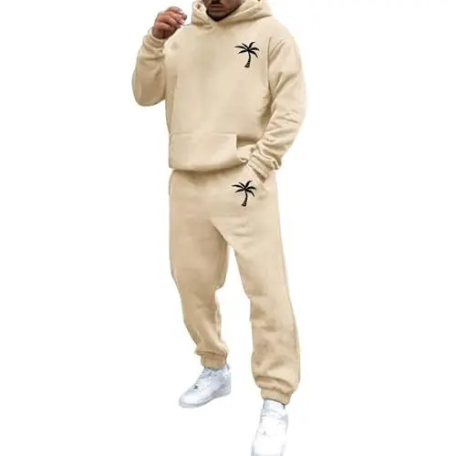 Produktbild: Jogginganzug Herren Winter Plüsch Trainingsanzug Herren Jogginghose Bekleidungsset 2-Teilig Freizeitanzug Jogginghose Herren 98 Fitnesskleidung Männer