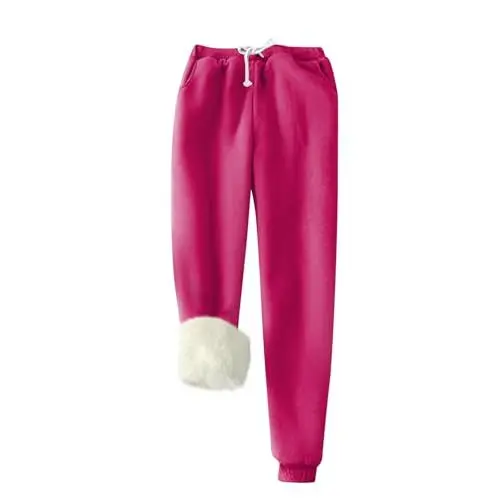 Produktbild: Jogginghose GefüTtert Damen Damen Winter GefüTterte Jogginghose Baggy Hosen Damen Kempa Jogginghose Damen Schlupfhosen für Damen Homewear Damen Under Armour Damen Sweatpants Damen 01-Pink S