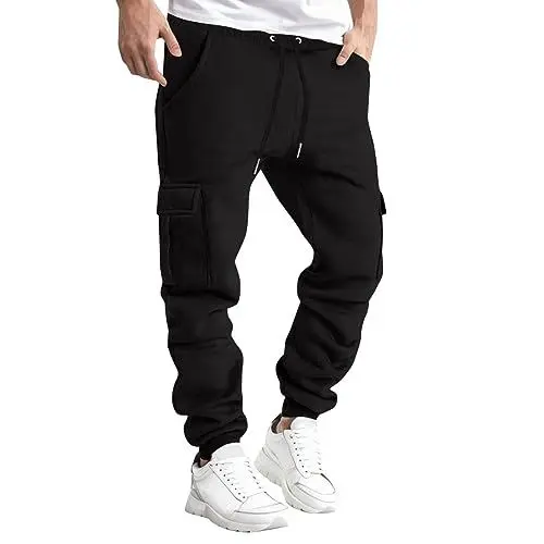 Produktbild: Generisch Gummizug Dünner Pants Bequeme Anzughose Casual Trekkinghose Große Größen Bundfaltenhose Stoffhose Arbeitshose Stretch Männer Herren Jogger Cargo Chino Jeans Hose Jäger Hose Herren