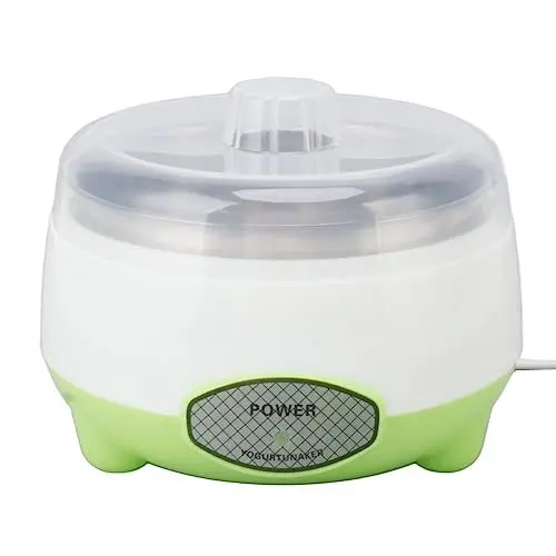 Produktbild: AUNMAS Joghurtbereiter Maschine, 12x16cm 15W Joghurt-Maschine aus Edelstahl für selbstgemachten DIY-Joghurt (EU-Stecker 220V)