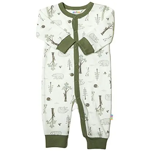 Produktbild: Joha Baby Mädchen Jungen Schlafstrampler Merino-Wolle/Bambus, Größe:50, Farbe:sage AOP